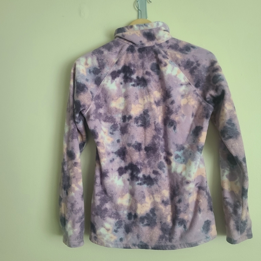 Eddie Bauer Jacket Purple Tie Dye Raglan Sleeve 1/4 Zip sz m - Picture 4 of 7